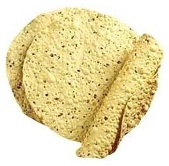 Papad studded with crushed black pepper