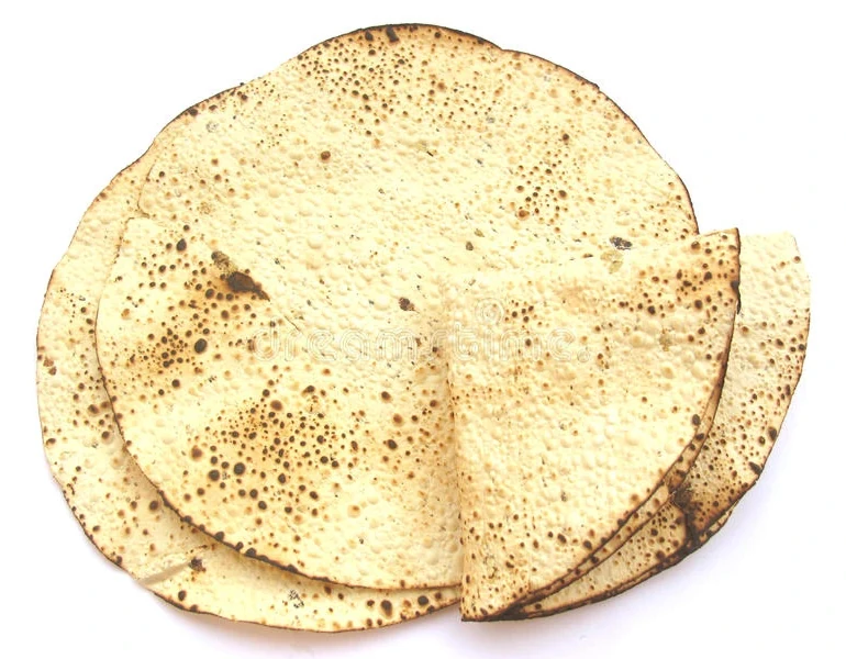 Plain moong dal papad, stacked flat